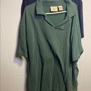 Harbor Bay Deep Green Polo Shirt bundle of 2 basic edition v neck
